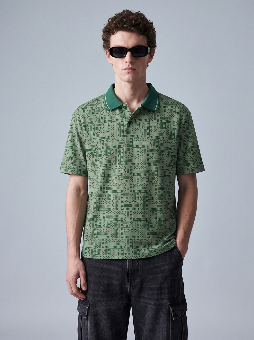 All-Over Print Boxy Polo