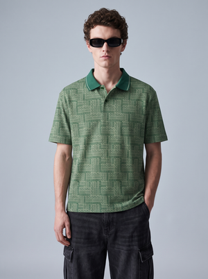 All-Over Print Boxy Polo