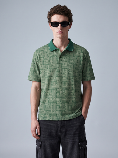 All-Over Print Boxy Polo