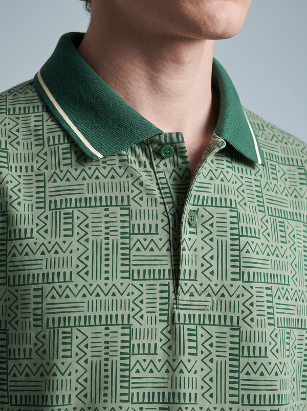 All-Over Print Boxy Polo