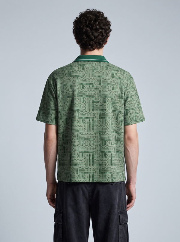 All-Over Print Boxy Polo