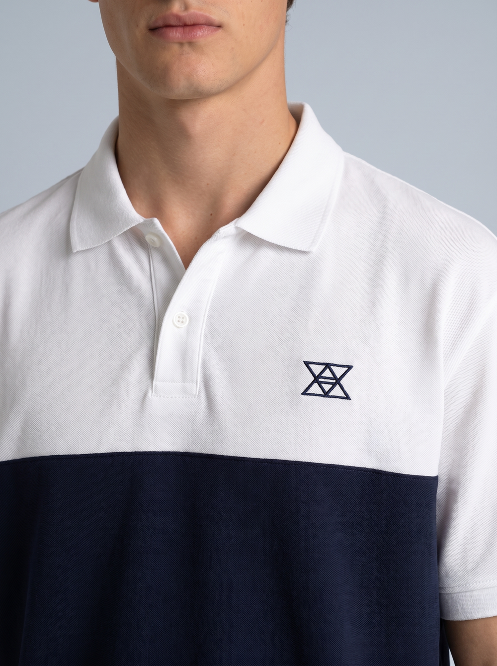 Contrast Oversized Polo with Unique Collar Branding