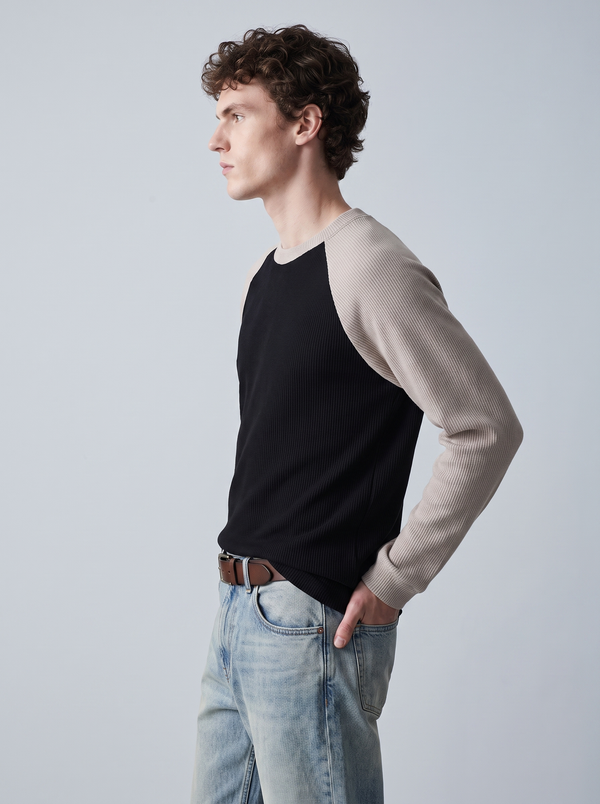 Onyx Raglan Ribbed Tee