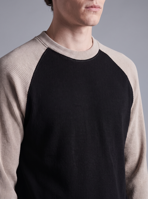 Onyx Raglan Ribbed Tee