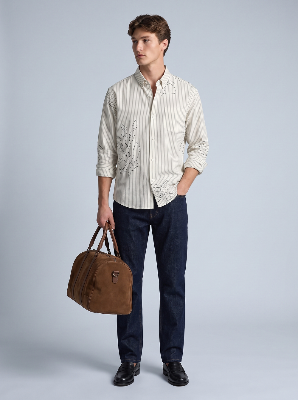 Line Art Pinstripe Shirt