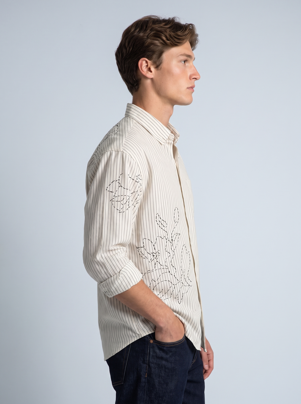 Line Art Pinstripe Shirt