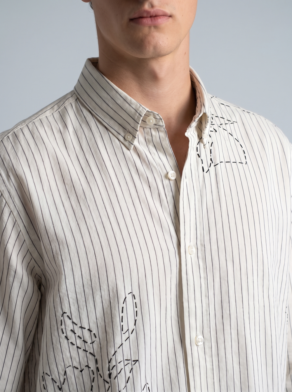Line Art Pinstripe Shirt