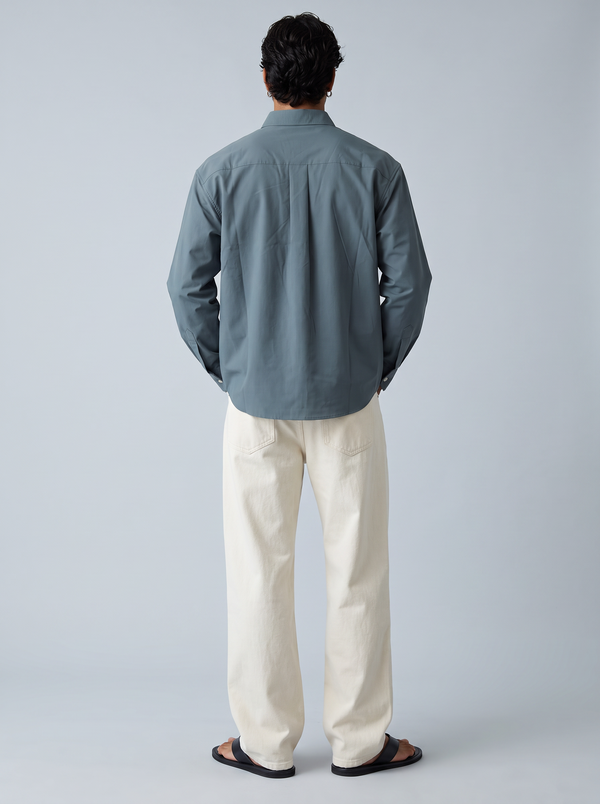 Slate Pintuck Shirt