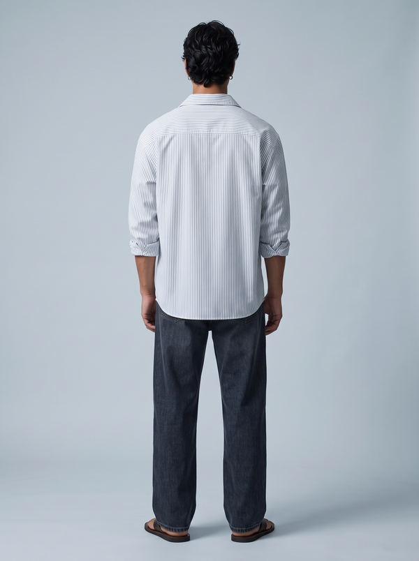 Badge Pinstripe Shirt