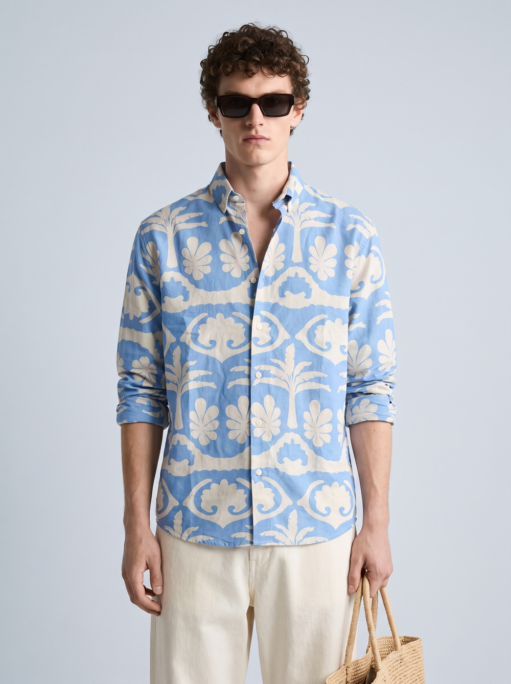 Coastal Tile Linen Shirt