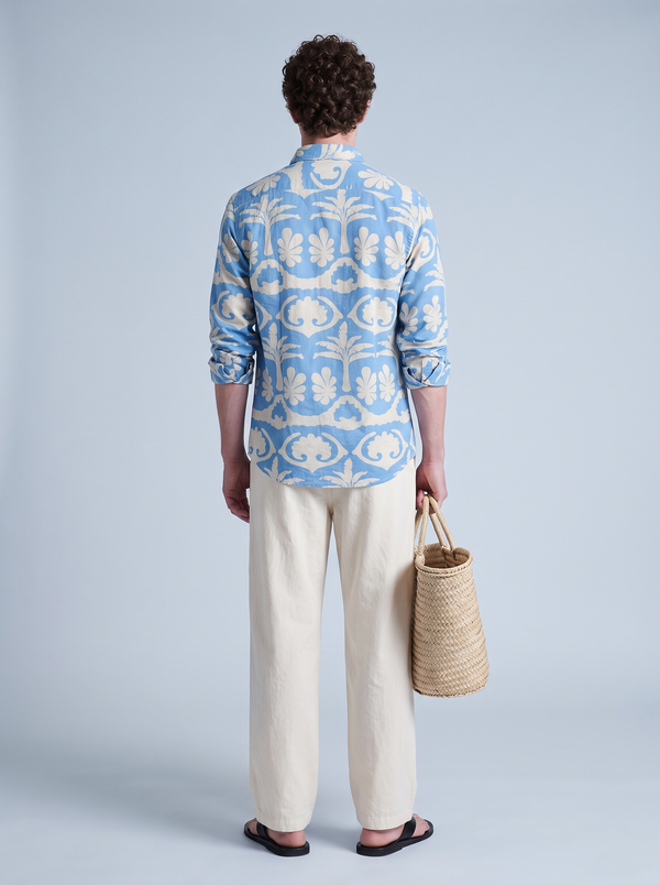Coastal Tile Linen Shirt