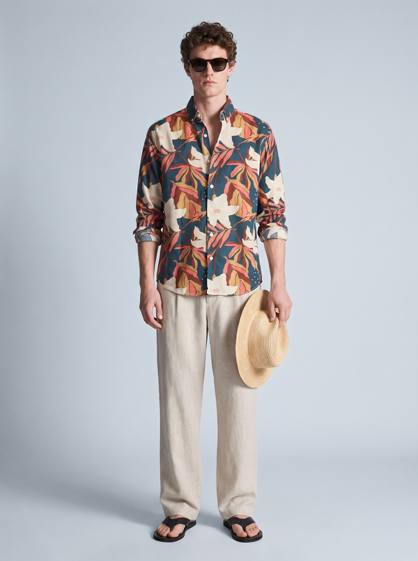 Maple Palm Linen Shirt