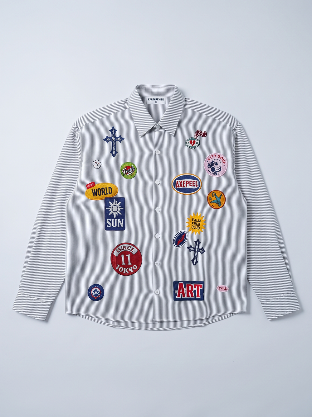 Badge Pinstripe Shirt