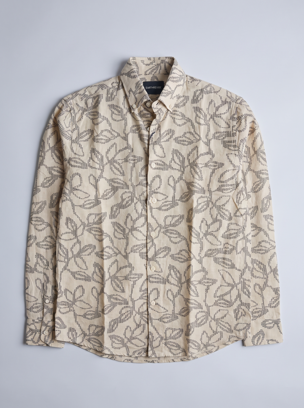 Sketch Leaf Linen Shirt