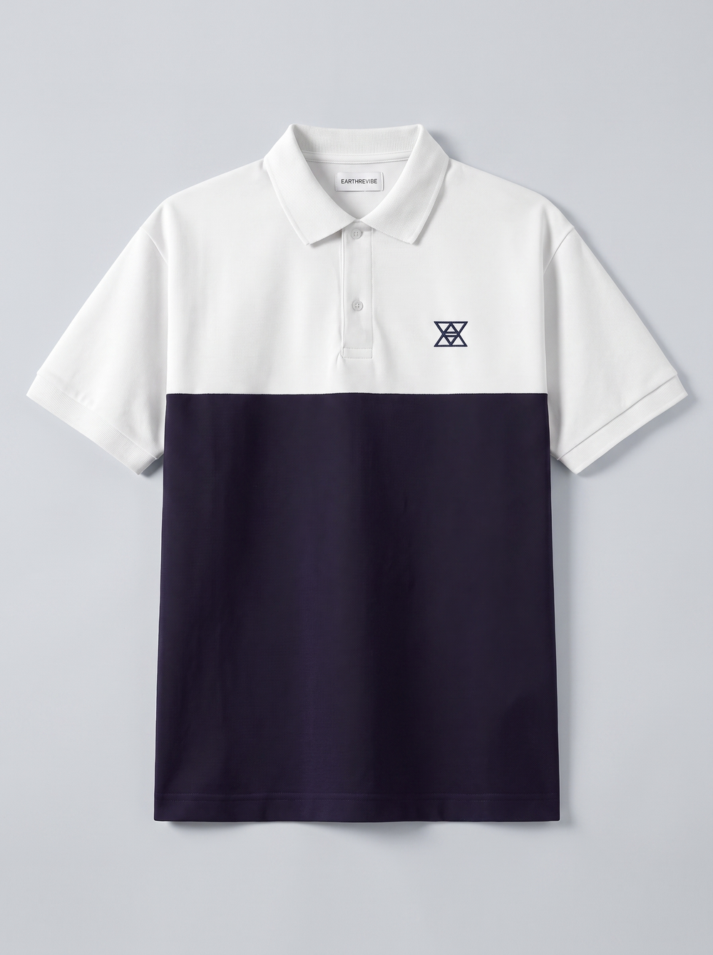 Contrast Oversized Polo with Unique Collar Branding
