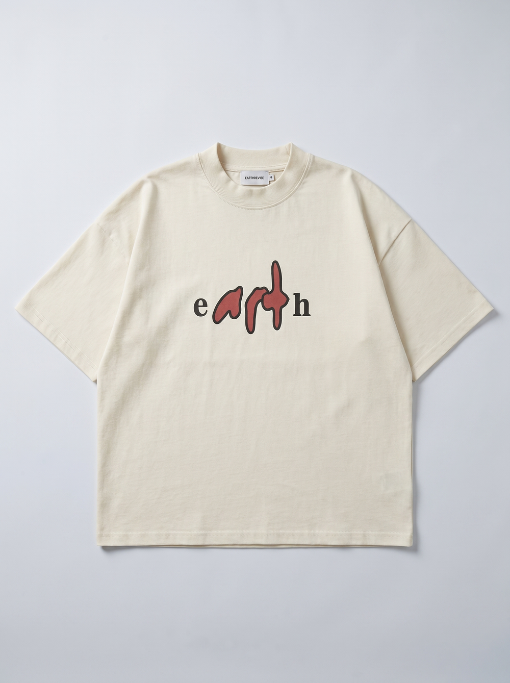 Cream Cotton Puff print Boxy Tee