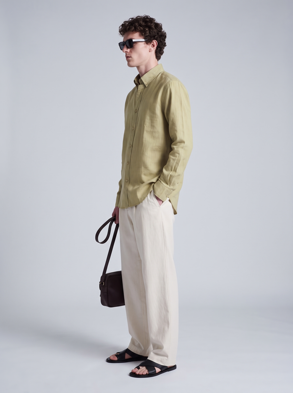Willow Green Linen Shirt