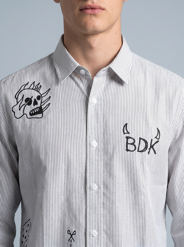 Tattoo Pinstripe Shirt