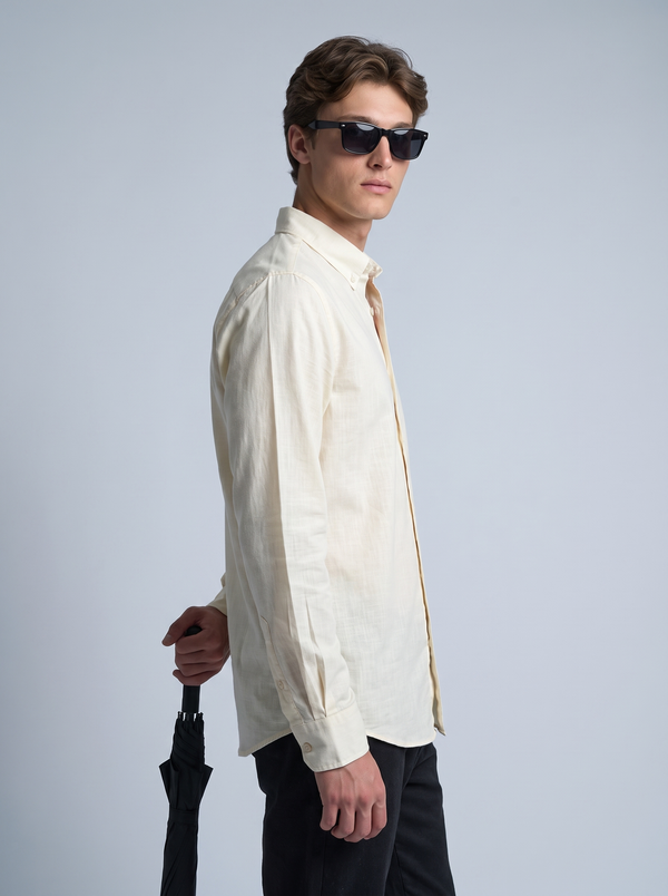 Oat Beige Linen Shirt
