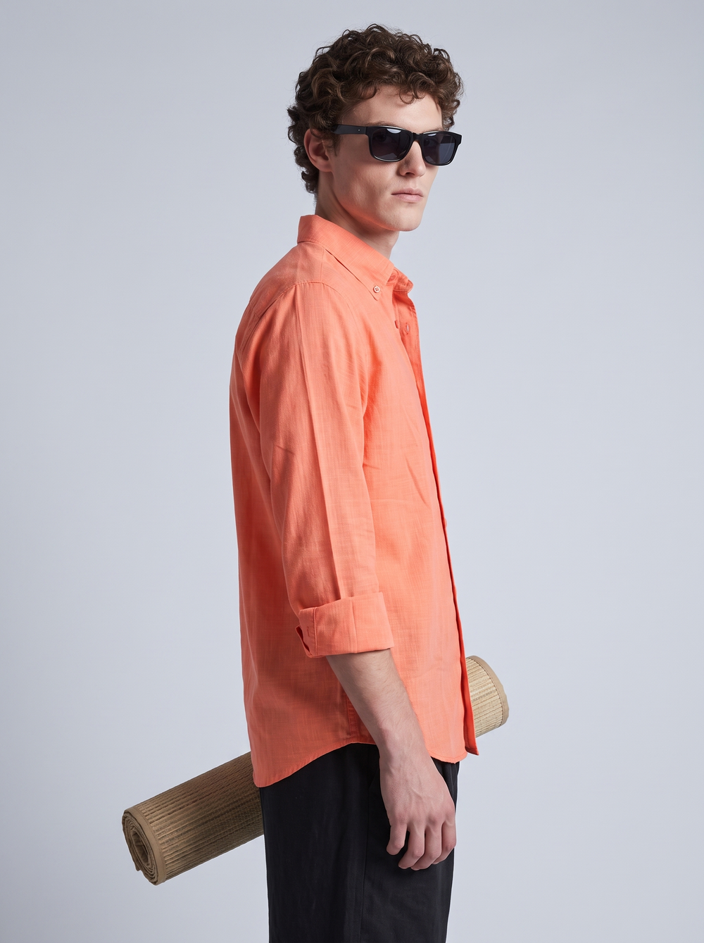 Sunset Coral Linen Shirt