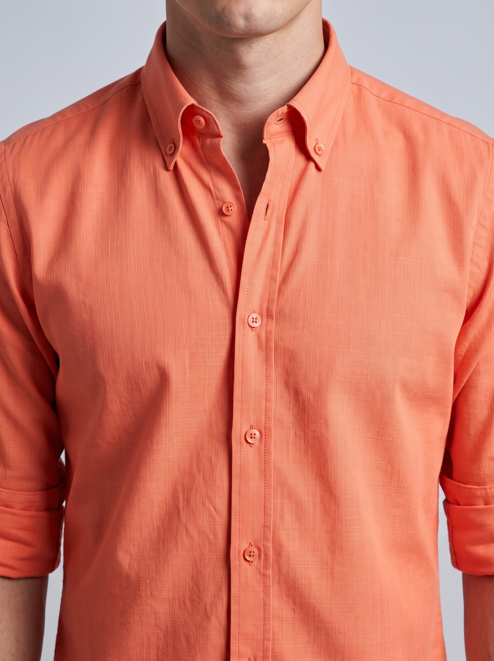 Sunset Coral Linen Shirt