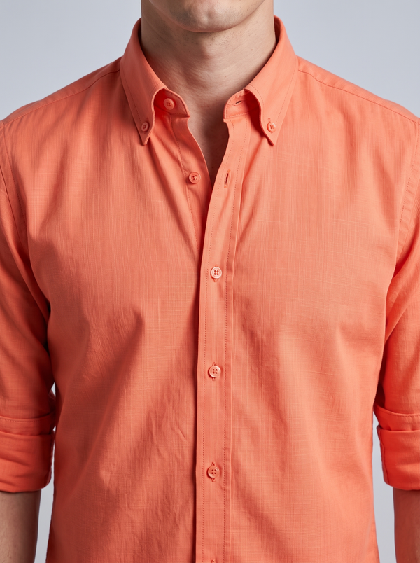 Sunset Coral Linen Shirt