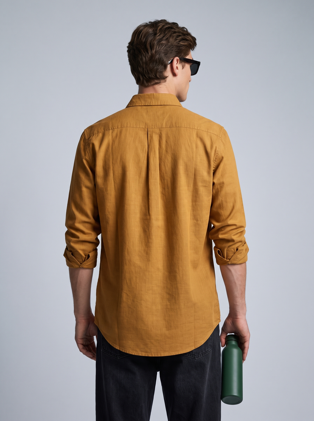 Amber Mustard Linen Shirt
