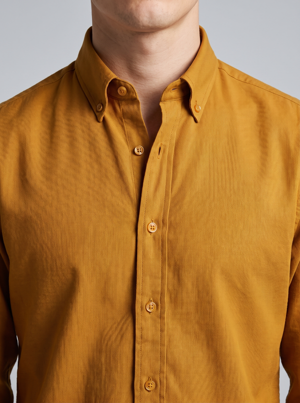 Amber Mustard Linen Shirt
