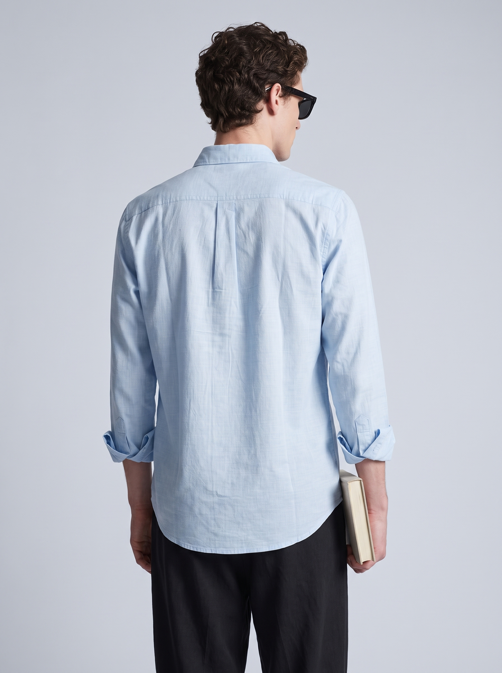 Powder Blue Linen Shirt