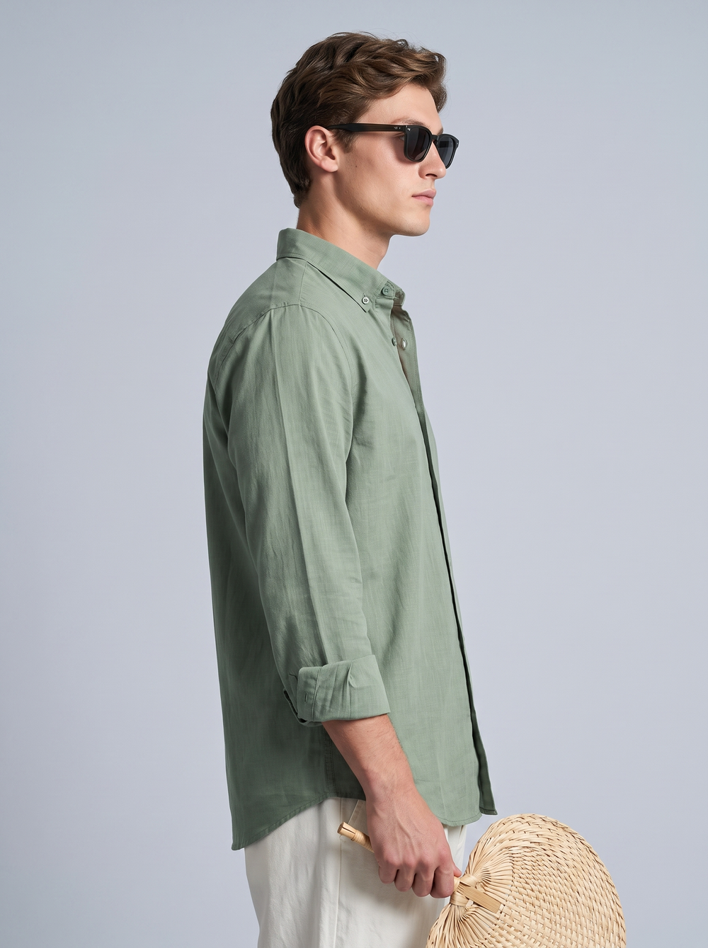 Juniper Green Linen Shirt