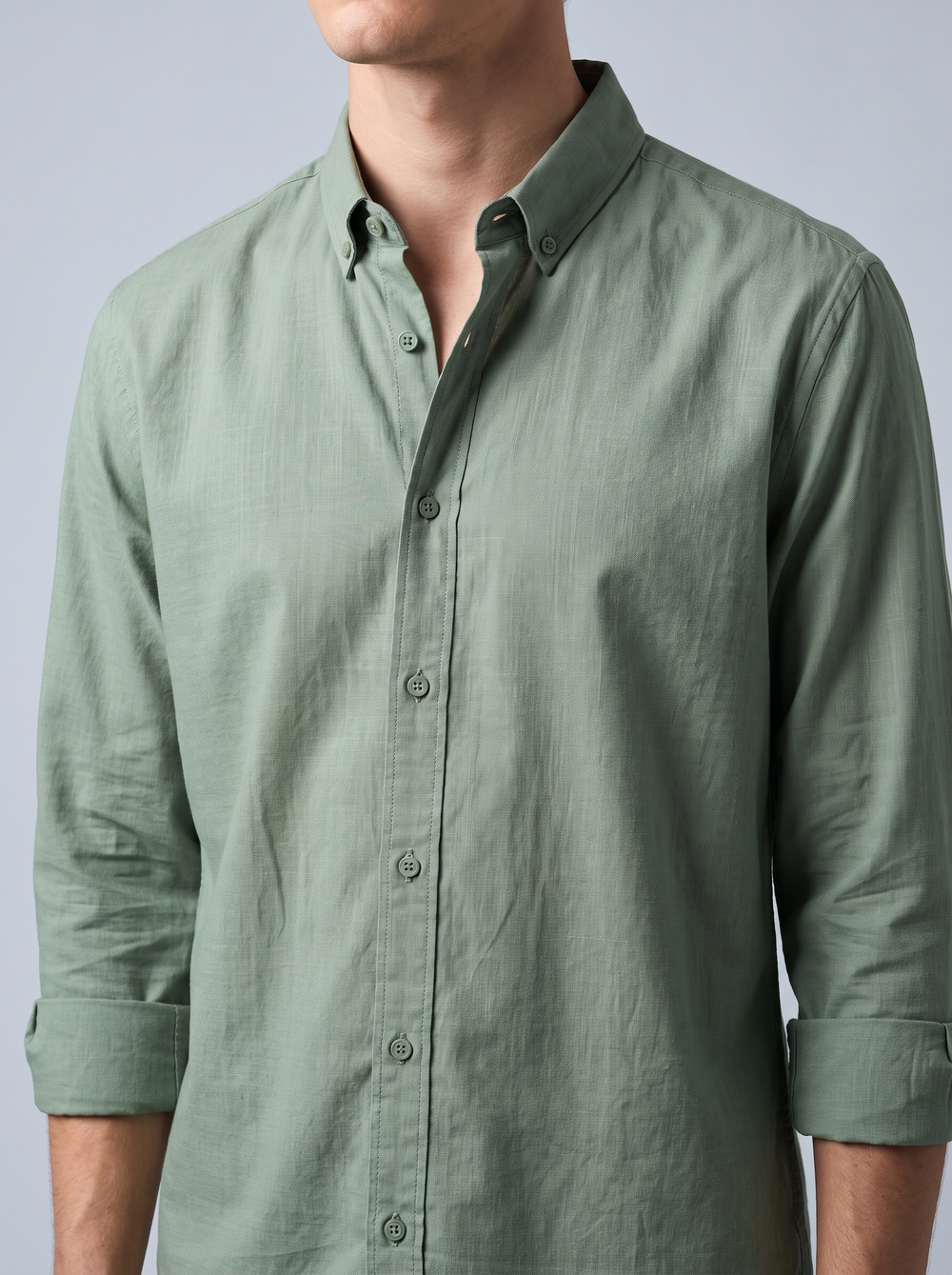 Juniper Green Linen Shirt