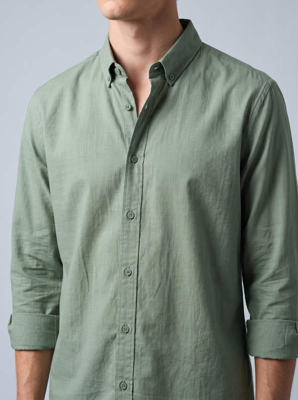 Juniper Green Linen Shirt
