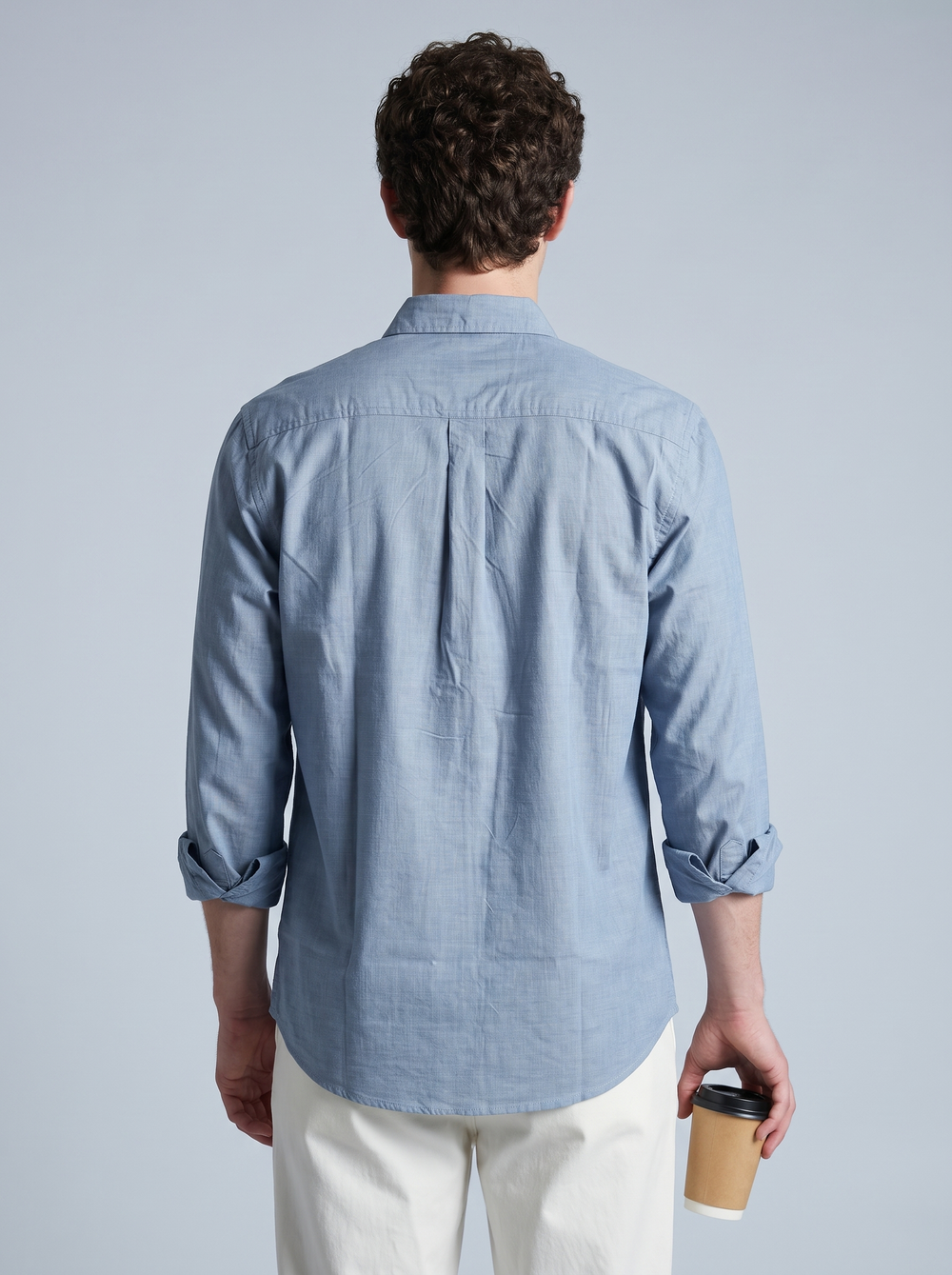 Steel Blue Linen Shirt