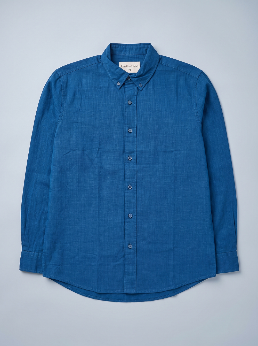 Cobalt Blue Linen Shirt
