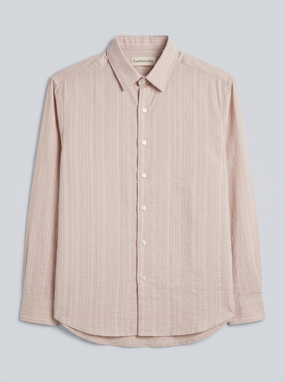 Blush Self-Stripe Shirt