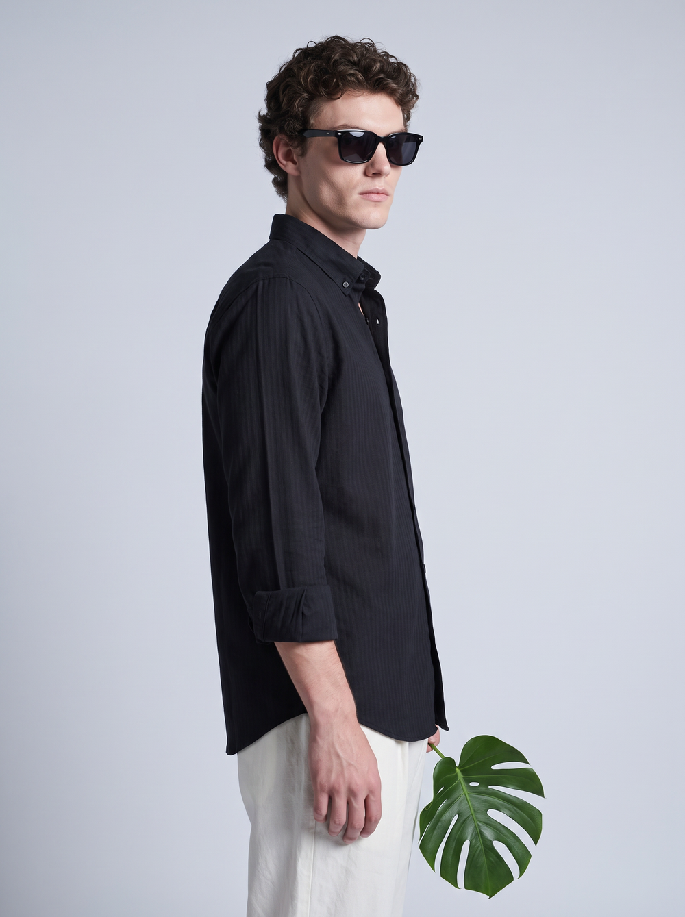 Midnight Black Linen Shirt