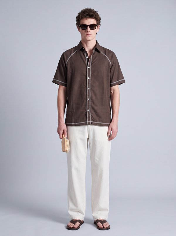 Walnut Ladder Linen Shirt