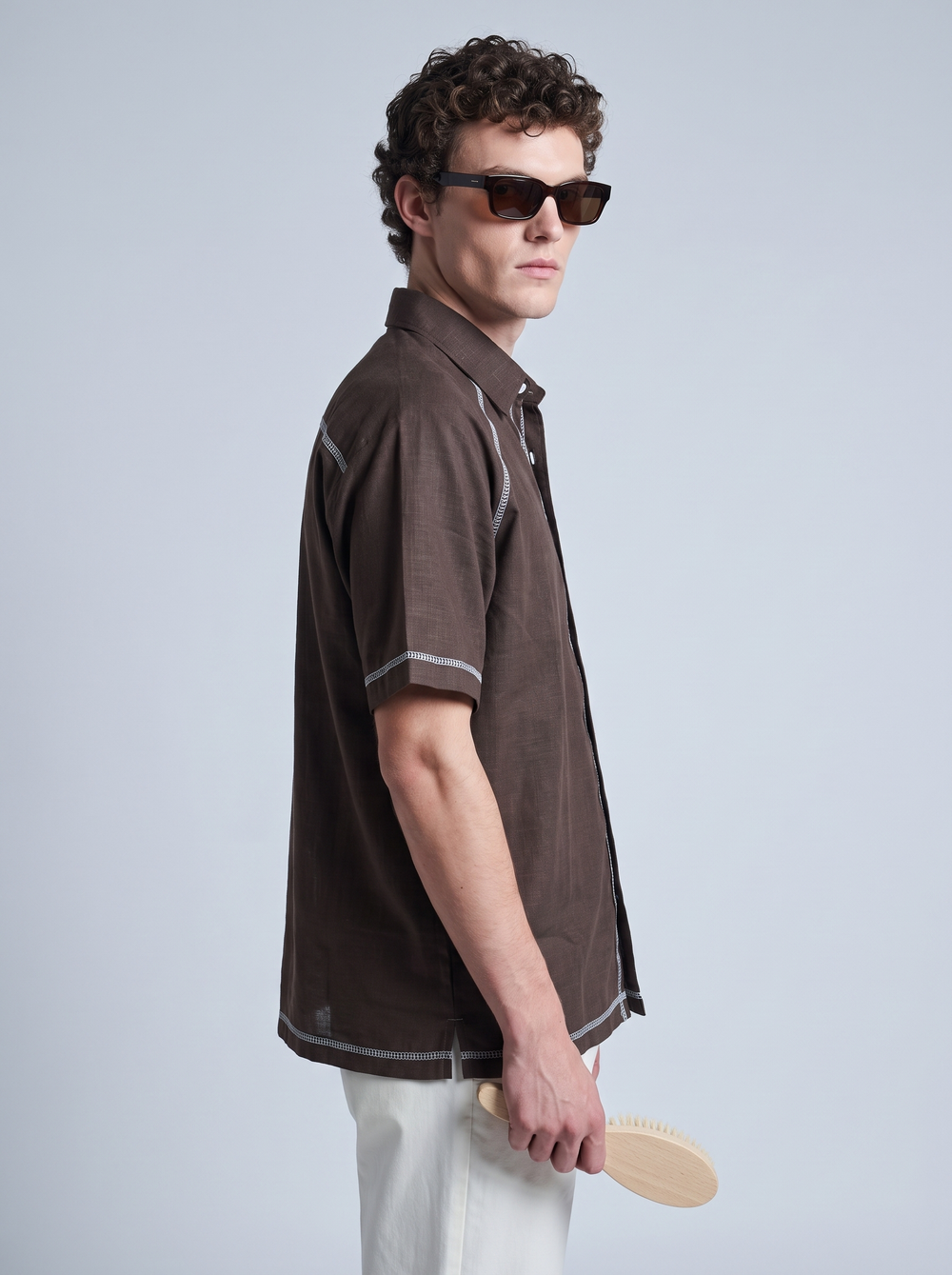 Walnut Ladder Linen Shirt