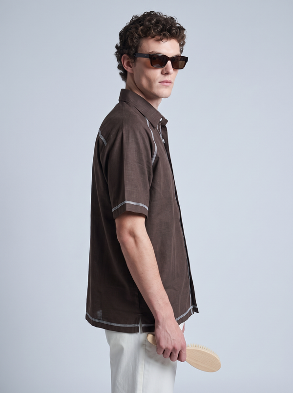 Walnut Ladder Linen Shirt