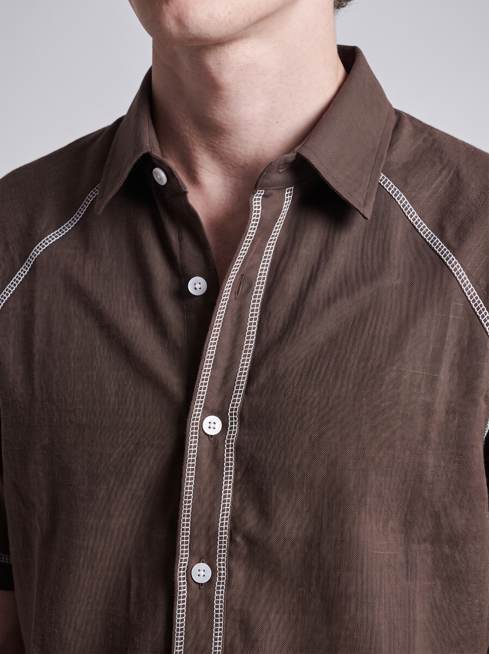 Walnut Ladder Linen Shirt
