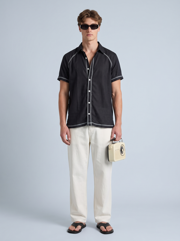 Ink Ladder Linen Shirt