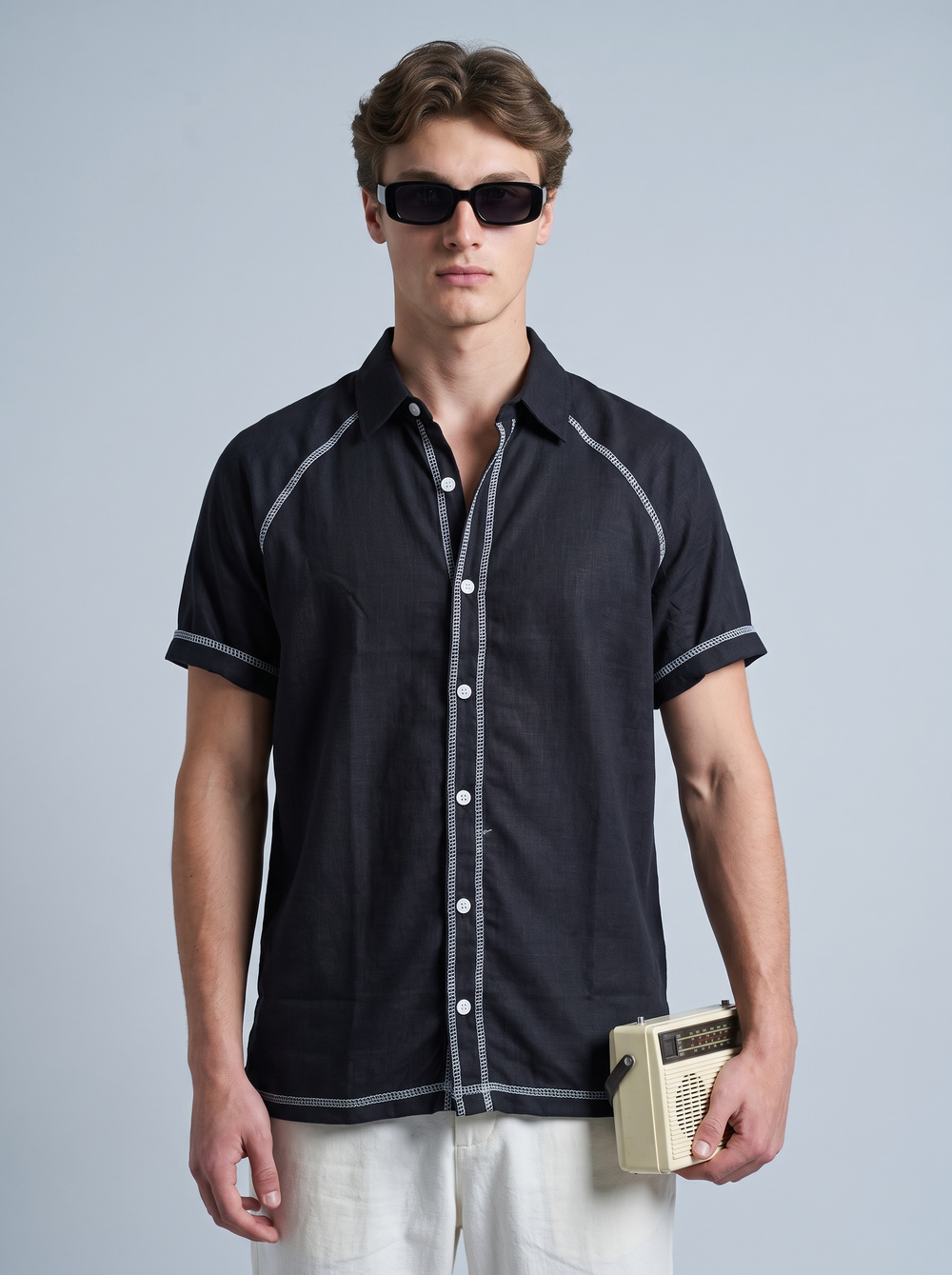 Ink Ladder Linen Shirt