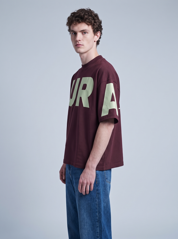 “A-to-A” Maroon Boxy tee